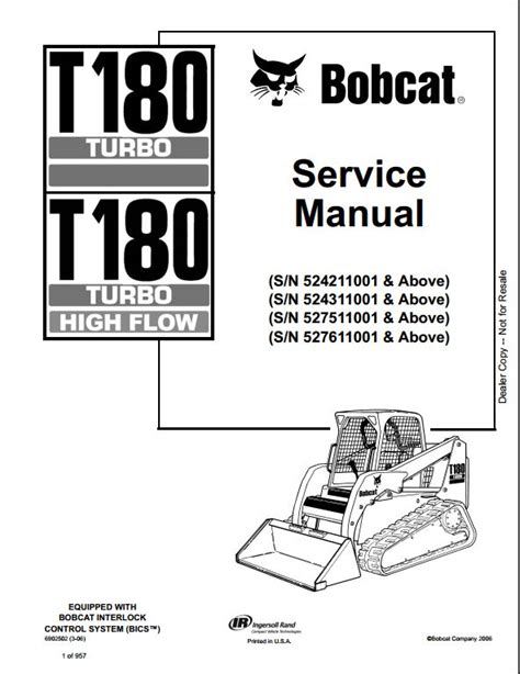 bobcat t180 skid steer specs|bobcat t180 service manual.